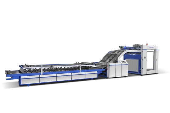 JIGUO FMZ-1300 Máy Lamination Flute tự động Max Laminating Size 1300mm × 1250mm Economic Speed 0-100sheets/min Độ dày giấy đáy A/B/C/E Flute 3/4/5 Lớp