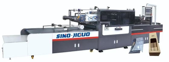 JIGUO TC-1250Q Full Servo Intrlligent Corner Cutting and Line Pressing Window Machine,Phim thickness sheet (mm):0.03-0.3mm,V Cutting Max. Working Speed:15000+ s/h (Corner cutting&increasing jobs)